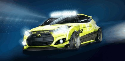 2013 Hyundai Veloster Turbo Yellowcake night racer by EGR 1