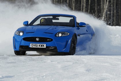 2012 Jaguar XKR-S Convertible on Ice Drives in Finland 2
