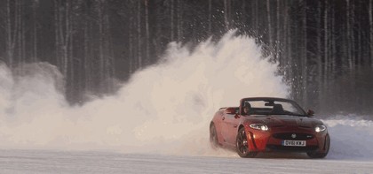 2012 Jaguar XKR-S Convertible on Ice Drives in Finland 13