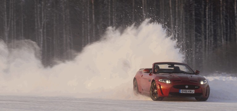 2012 Jaguar XKR-S Convertible on Ice Drives in Finland 332040